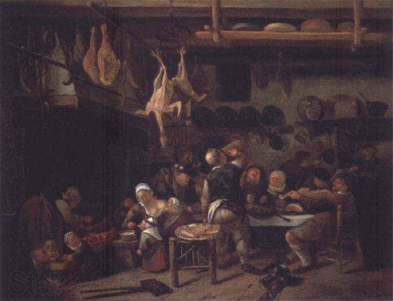 Jan Steen The Fat Kitchen Norge oil painting art